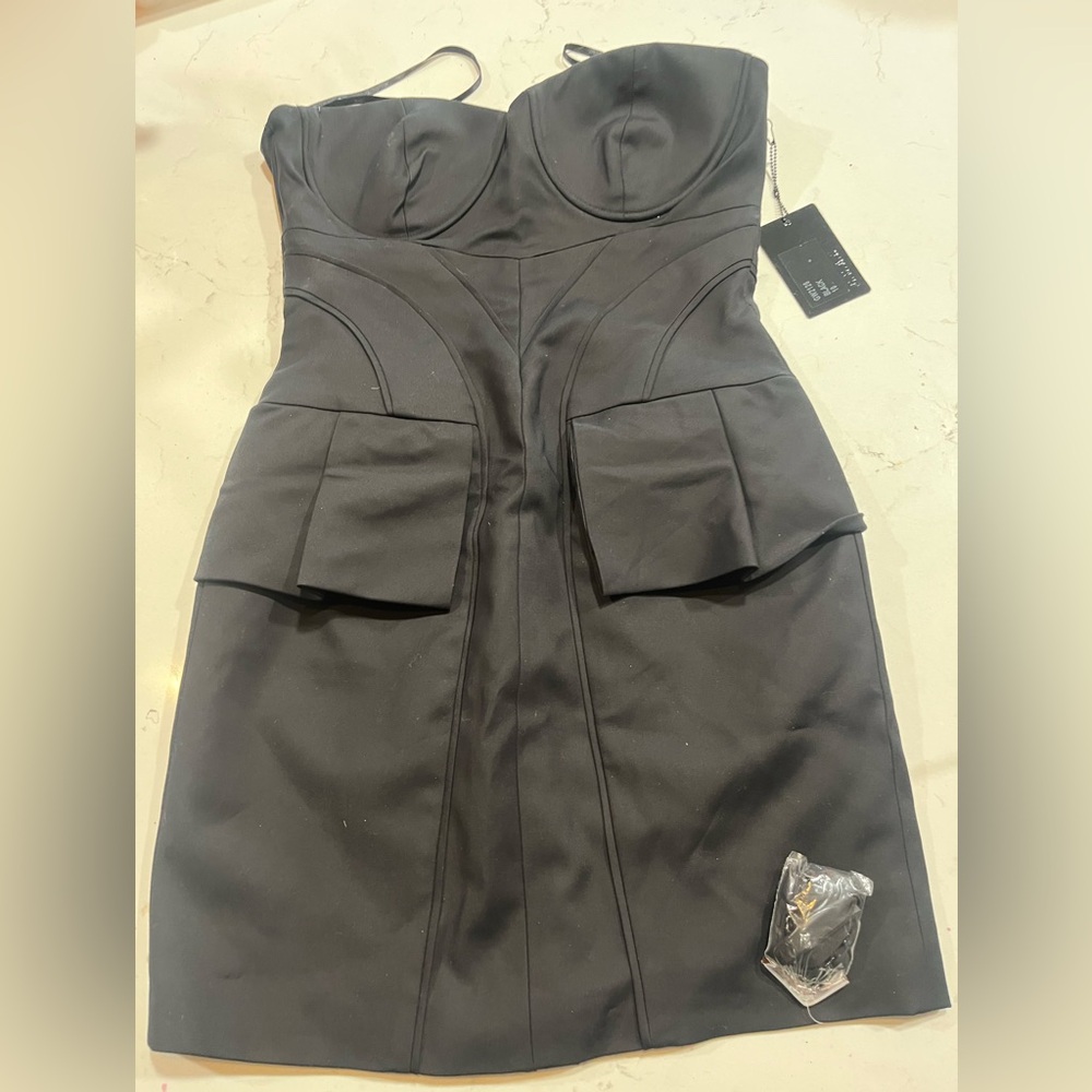 NWT LAMB Black Bustier Dress Size 10 - Picture 2 of 8